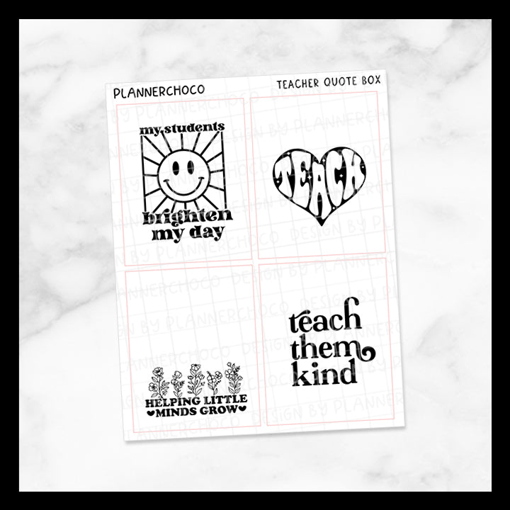 Teacher / Quote Full Box 1.0 / Foiled