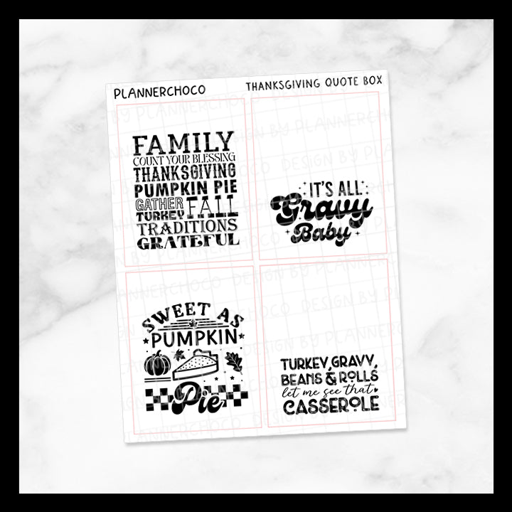 Thanksgiving / Quote Full Box 1.0 / Foiled