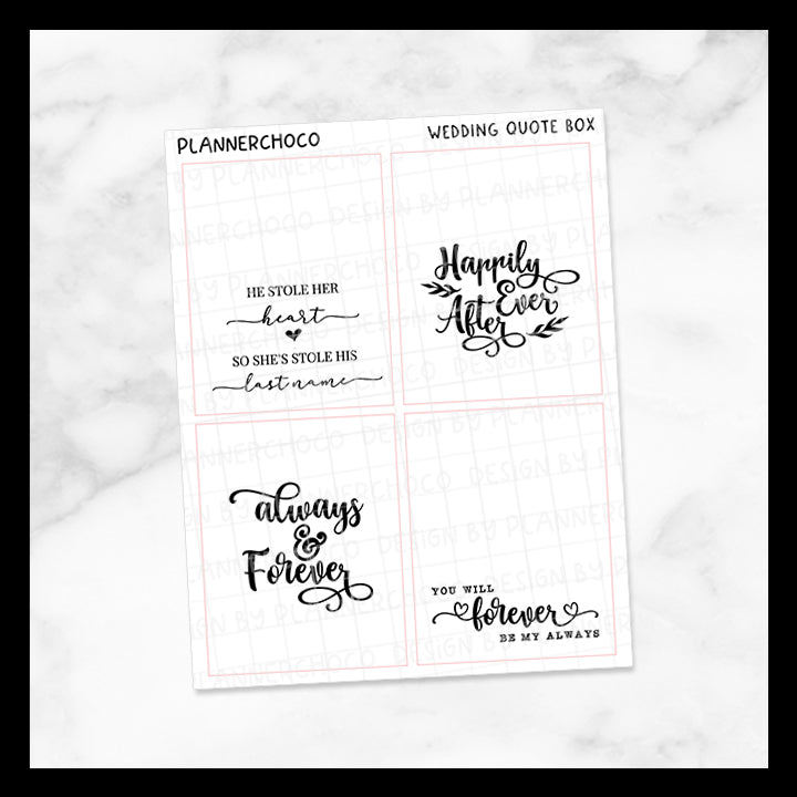 Wedding / Quote Full Box 3.0 / Foiled
