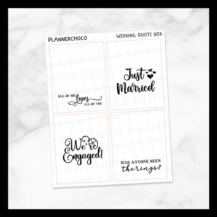 Wedding / Quote Full Box 4.0 / Foiled