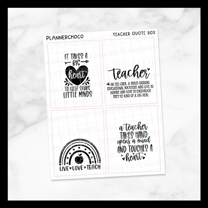 Teacher / Quote Full Box 4.0 / Foiled