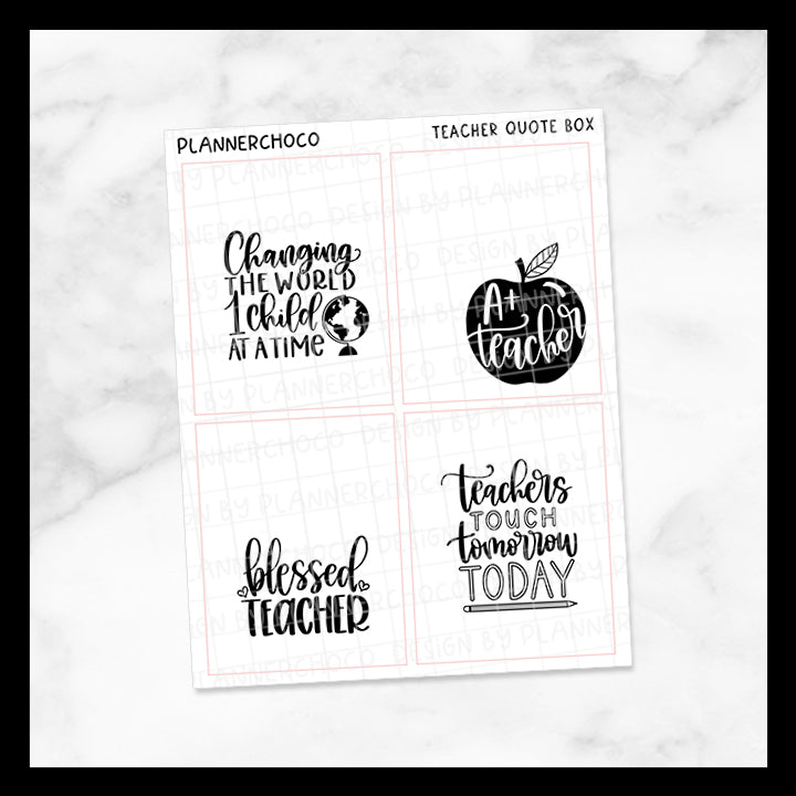 Teacher / Quote Full Box 7.0 / Foiled