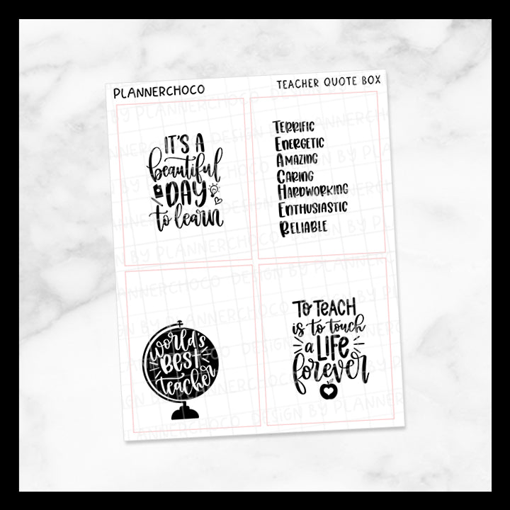 Teacher / Quote Full Box 8.0 / Foiled