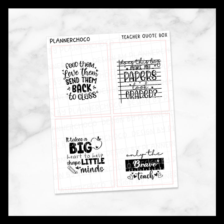 Teacher / Quote Full Box 9.0 / Foiled