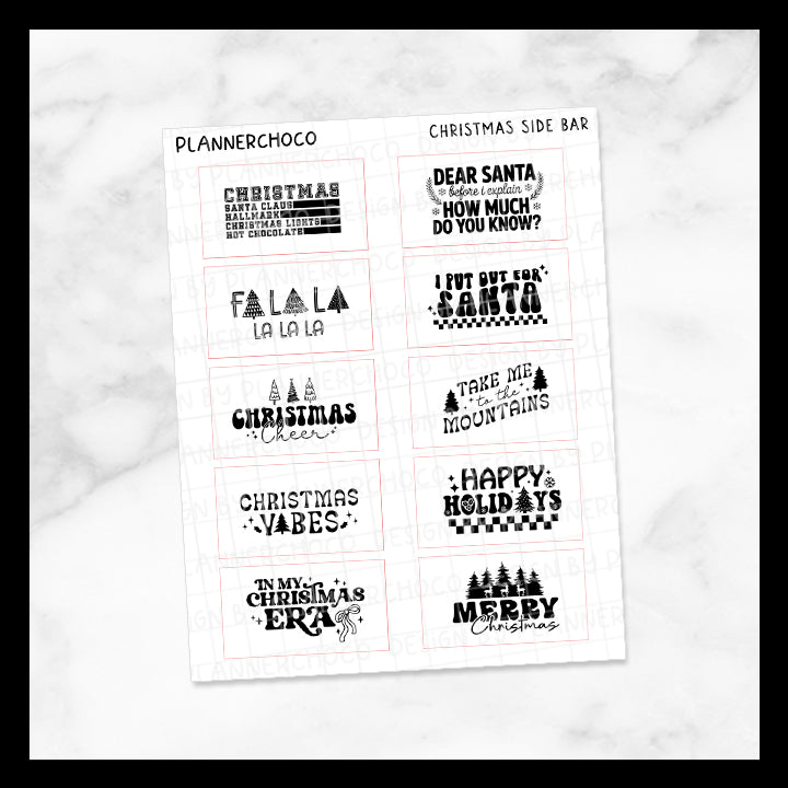 Christmas / Quote Side Bar 2.0 / Foiled