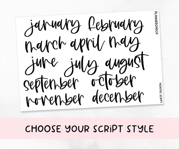 Monthly kit Script – plannerchoco