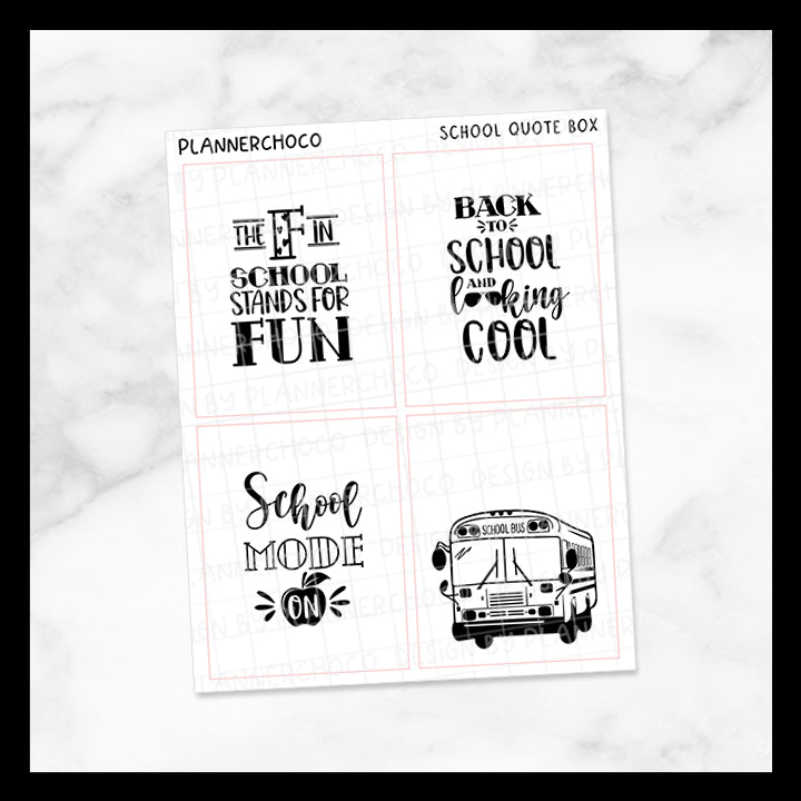 School / Quote Full Box 2.0 / Foiled