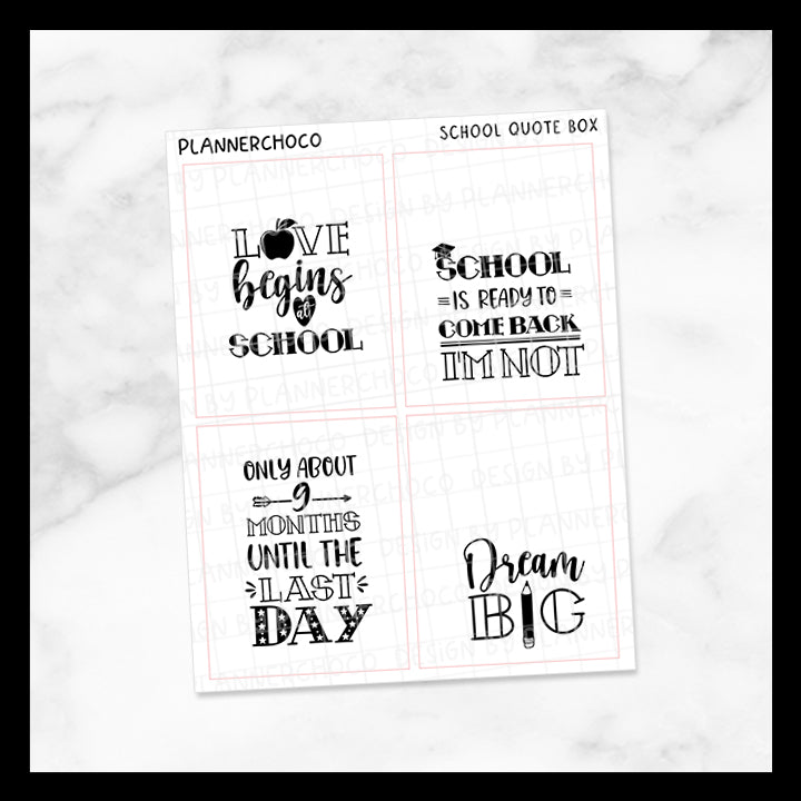 School / Quote Full Box 3.0 / Foiled