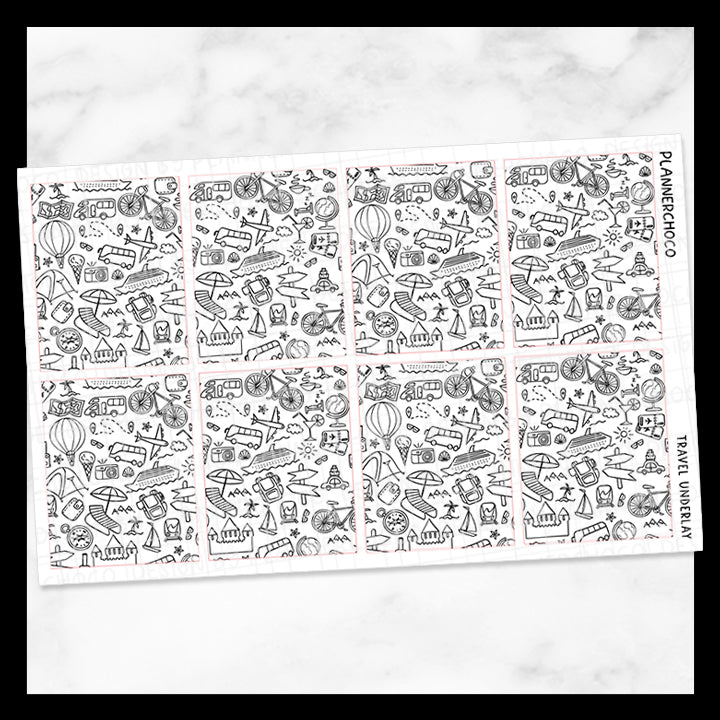 Travel / Doodle Underlay 2.0 / Foiled