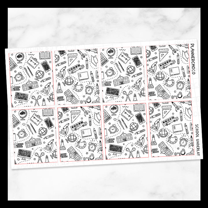 School / Doodle Underlay 2.0 / Foiled