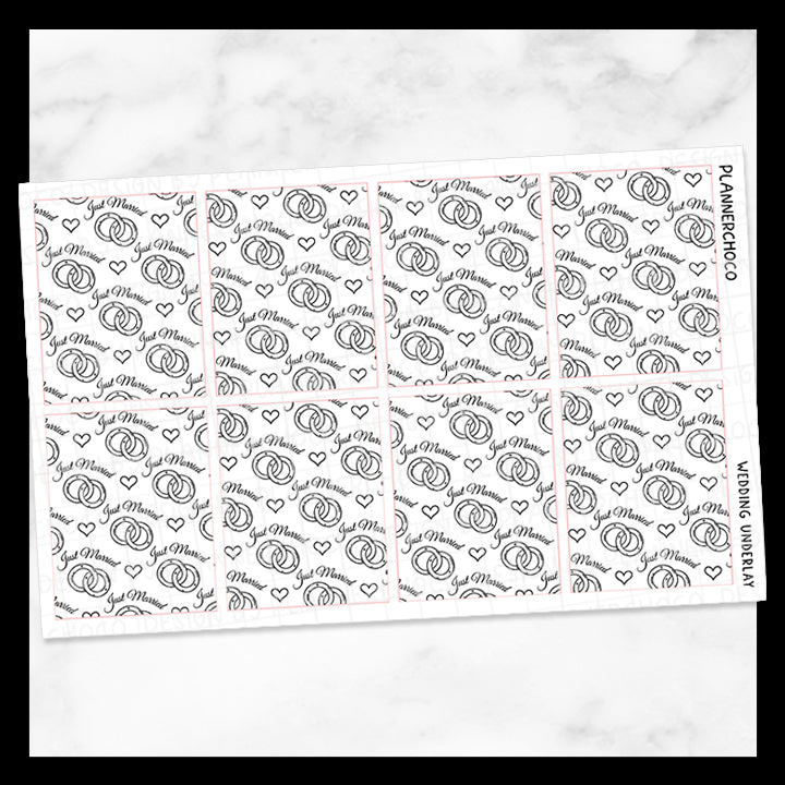 Just Married / Pattern Underlay Box / Foiled
