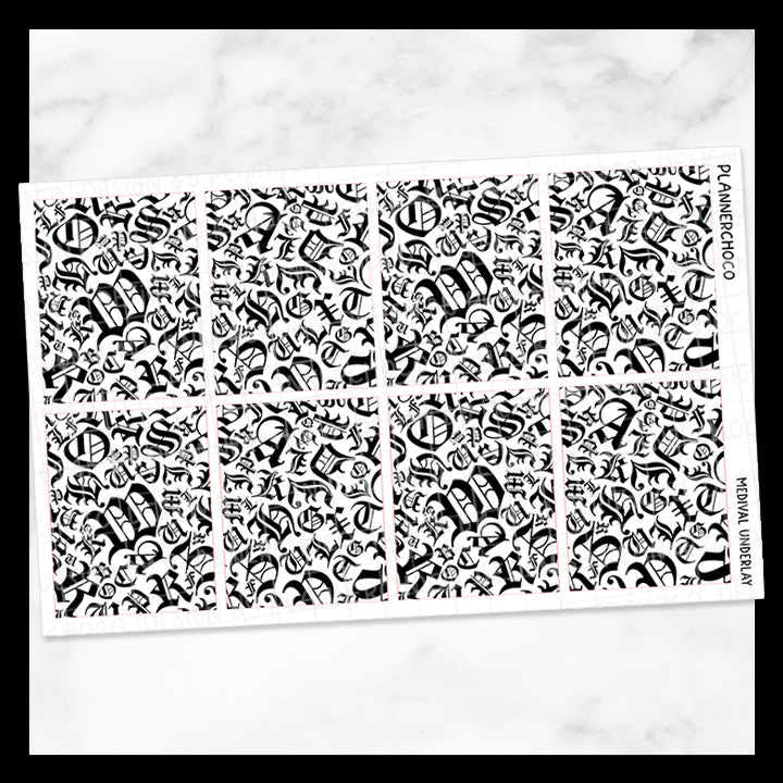 Medieval Letter / Underlay / Foiled
