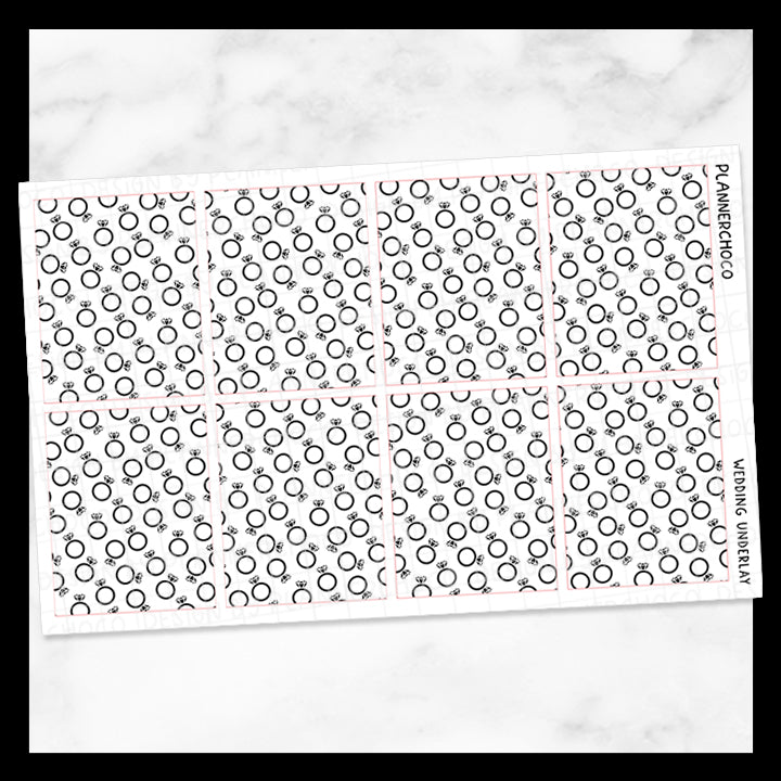 Wedding Ring / Pattern Underlay / Foiled