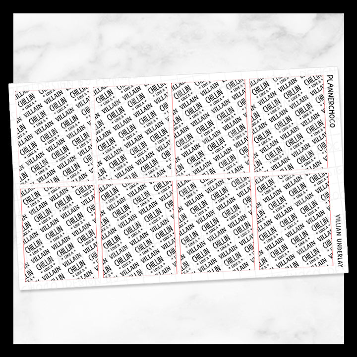 Villain / Script Underlay / Foiled