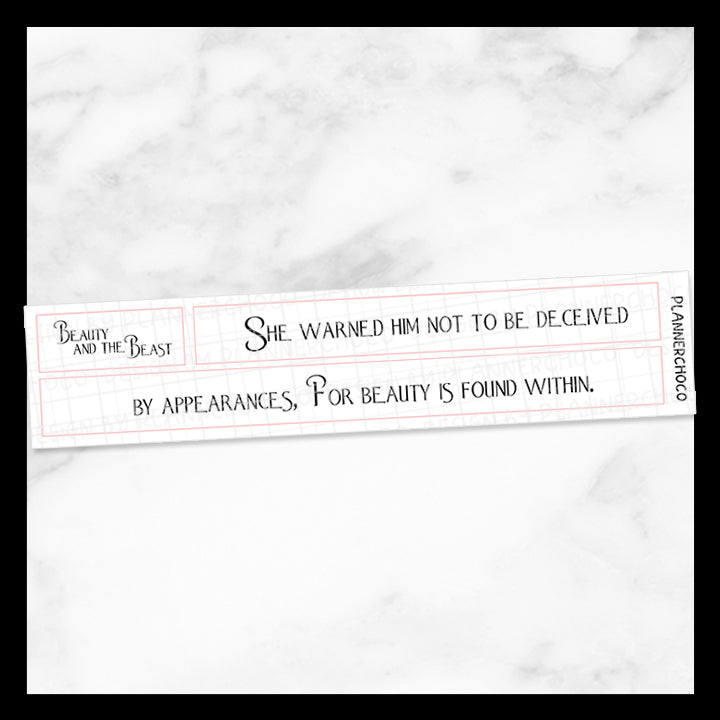 Belle / Quote Washi / Foiled