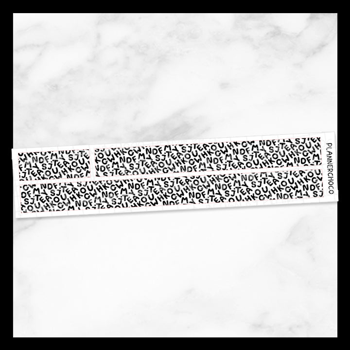 Alphabet / Pattern Washi / Foiled