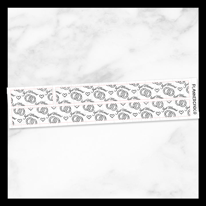 Just Married / Pattern Washi / Foiled