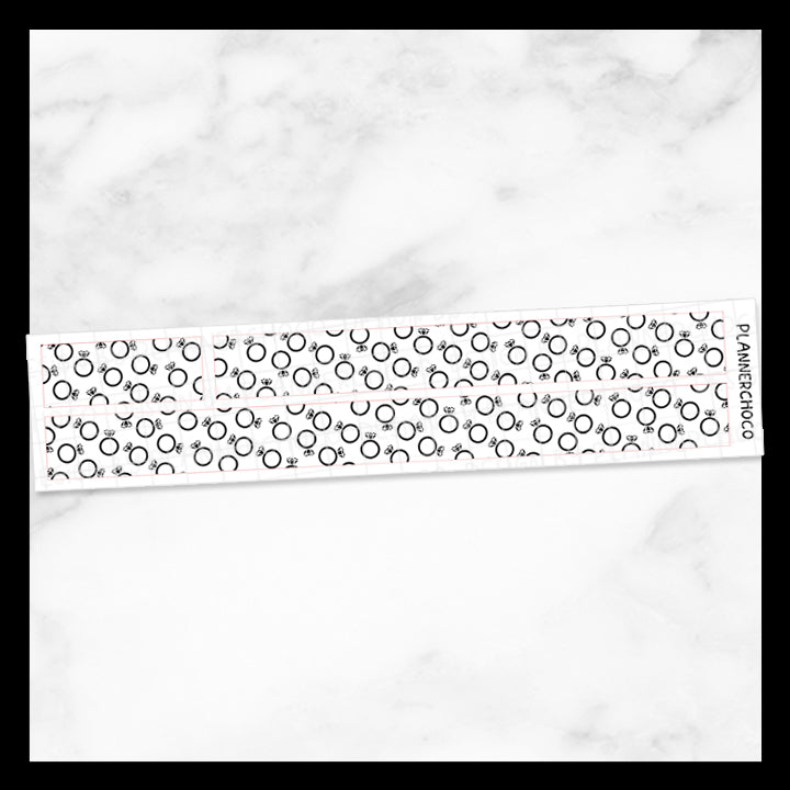 Wedding Ring / Pattern Washi / Foiled