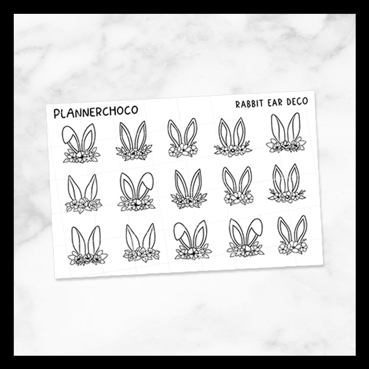 Bunny Ear / Floral Deco / Foiled