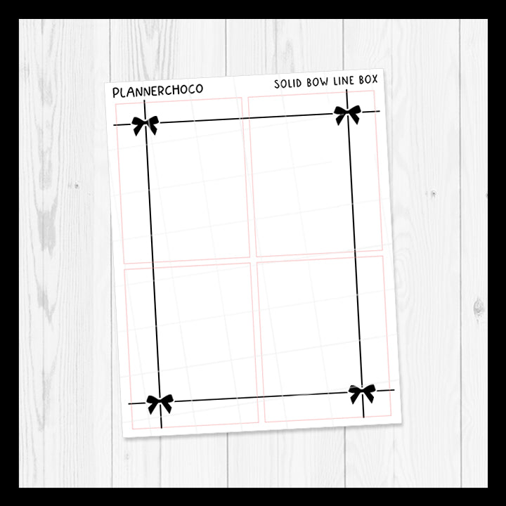 Solid Bow / Line Full Box 3.0 / Foiled – plannerchoco