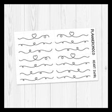 Load image into Gallery viewer, Heart / Swirl Divider / Foiled
